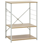 Mobile Microonde Bianco Rovere 60x39,6x79,5cm Legno Multistrato
