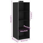 Organizer per Armadio da Appendere con 4 Ripiani 2 pz Tessuto