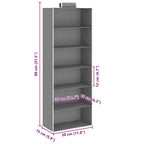 Organizer per Armadio da Appendere con 6 Ripiani 2 pz Tessuto