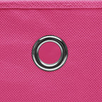 Scatole Portaoggetti con Coperchi 10pz Rosa 32x32x32 cm Tessuto