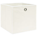 Scatole Portaoggetti 4pz Bianche 32x32x32 cm Tessuto