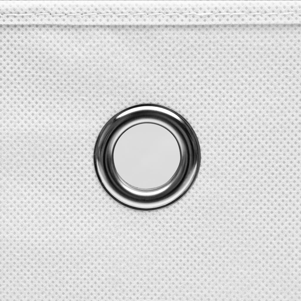 Scatole con Coperchi 10pz Bianche 32x32x32 cm Tessuto