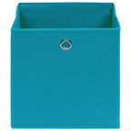 Scatole Portaoggetti 4pz Azzurre 32x32x32 cm Tessuto