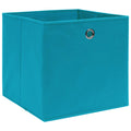 Scatole Portaoggetti 10pz Azzurre 32x32x32 cm Tessuto