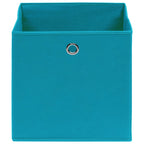 Scatole Portaoggetti 10pz Azzurre 32x32x32 cm Tessuto