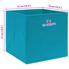 Scatole Portaoggetti 10pz Azzurre 32x32x32 cm Tessuto