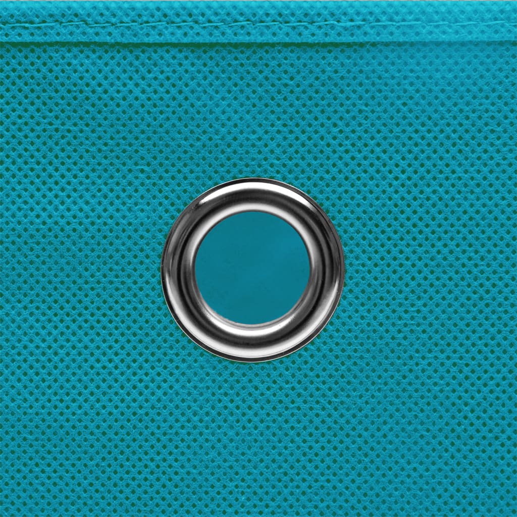 Scatole con Coperchi 10pz Azzurre 32x32x32 cm Tessuto