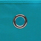 Scatole con Coperchi 10pz Azzurre 32x32x32 cm Tessuto
