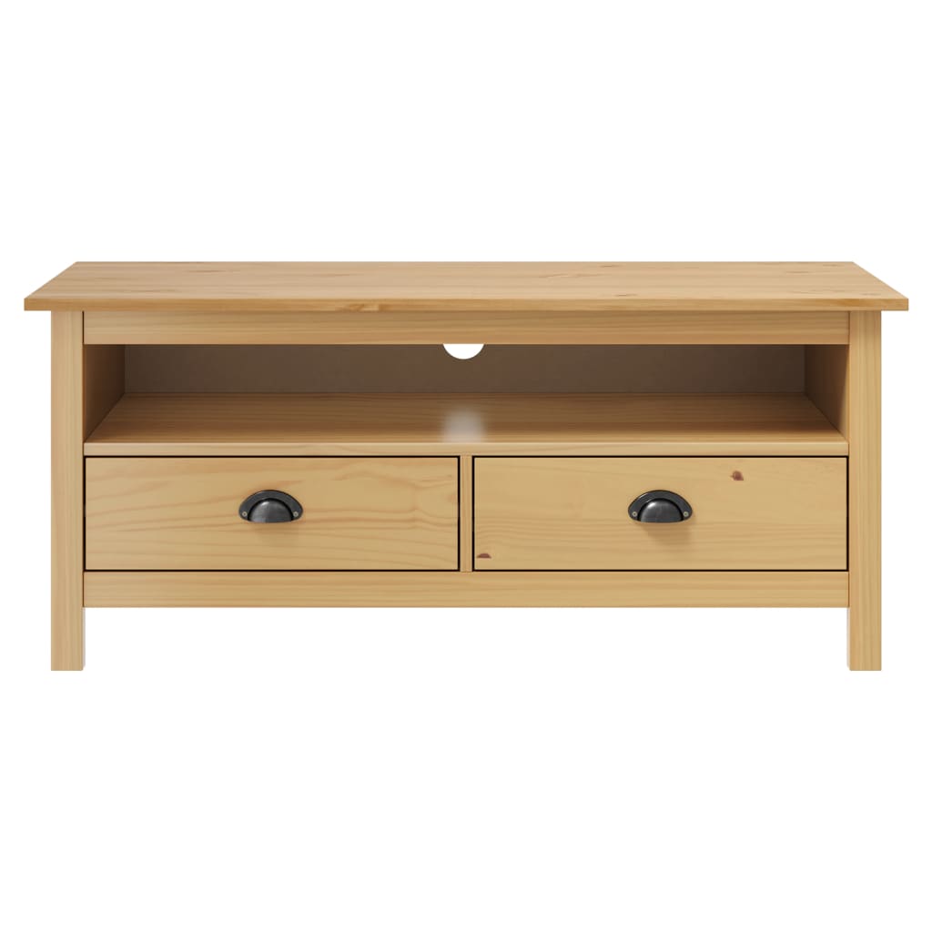 Mobile Porta TV Hill Marrone ambra 110x40x47 cm Legno di Pino