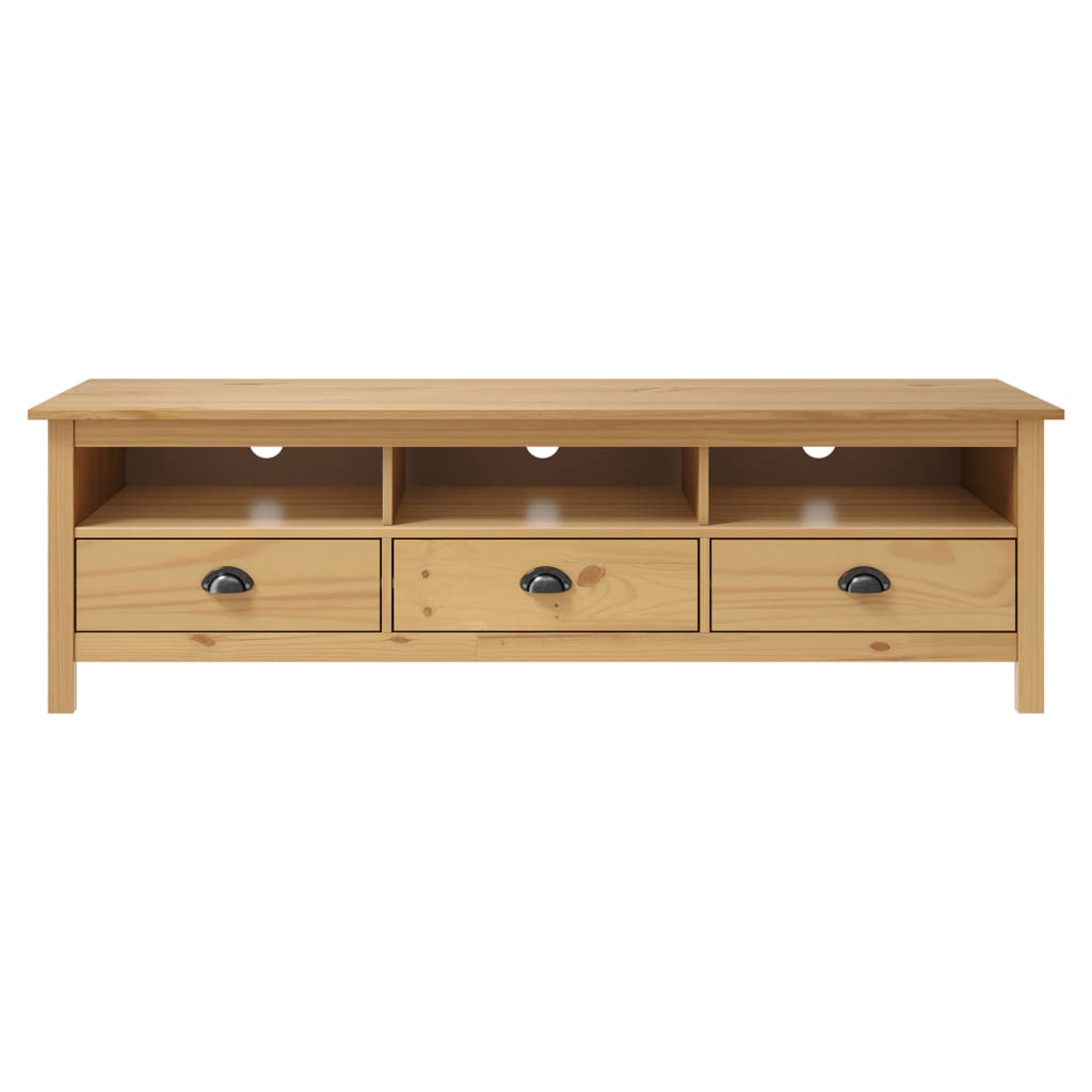 Mobile Porta TV Hill Marrone ambra 158x40x47cm Legno Pino