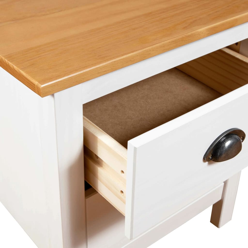 Comodini Hill 2 pz 46x35x49,5 cm Legno Massello di Pino