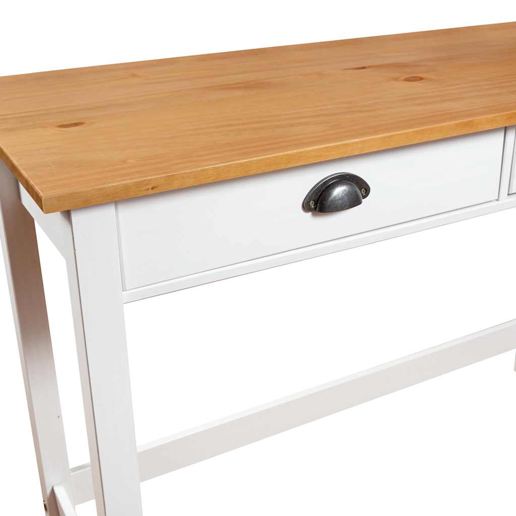 Consolle Hill con 2 Cassetti 110x45x74 cm in Massello di Pino