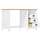 Scrivania Hill con 3 Cassetti 120x50x74 cm Massello di Pino