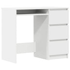 Scrivania Bianca 90x45x76 cm in Legno Multistrato