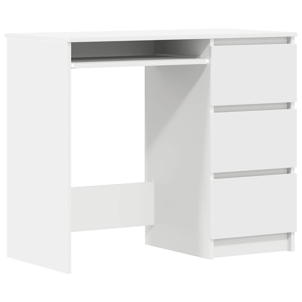 Scrivania Bianca 90x45x76 cm in Legno Multistrato