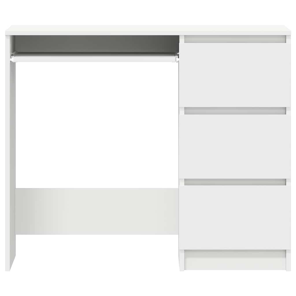 Scrivania Bianca 90x45x76 cm in Legno Multistrato
