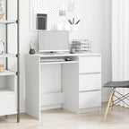 Scrivania Bianca 90x45x76 cm in Legno Multistrato