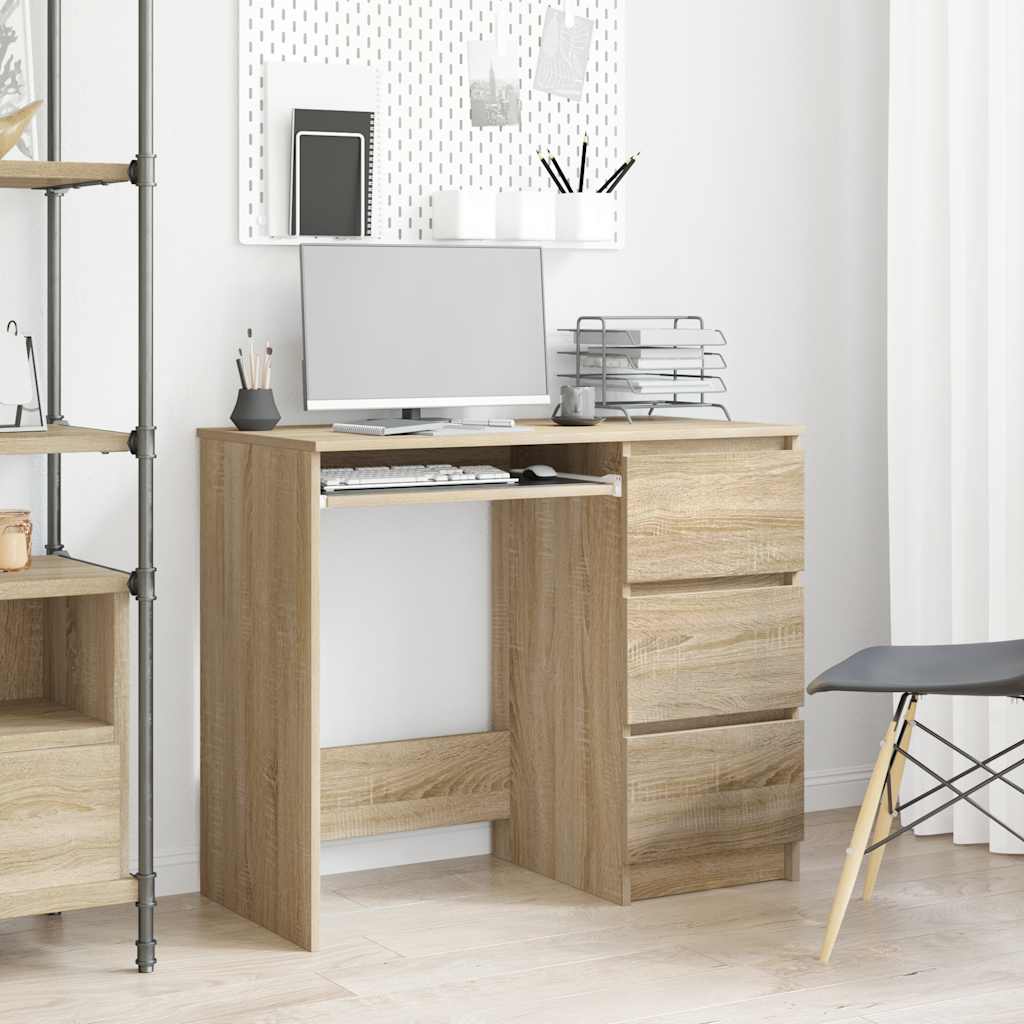 Scrivania Rovere Sonoma 90x45x76 cm in Legno Multistrato