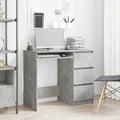 Scrivania Grigio Cemento 90x45x76 cm in Legno Multistrato
