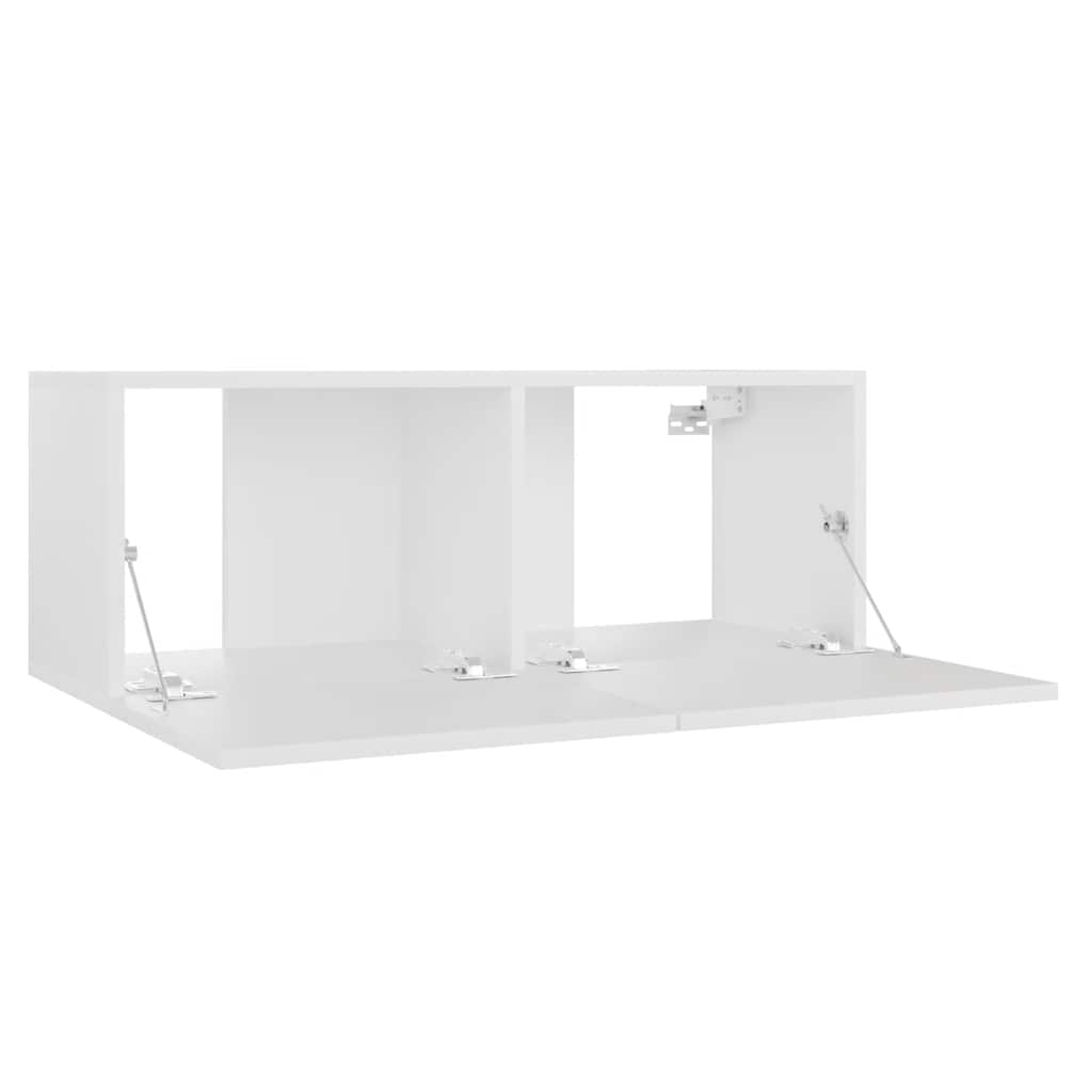 Mobile Porta TV Bianco 80x30x30 cm in Legno Multistrato