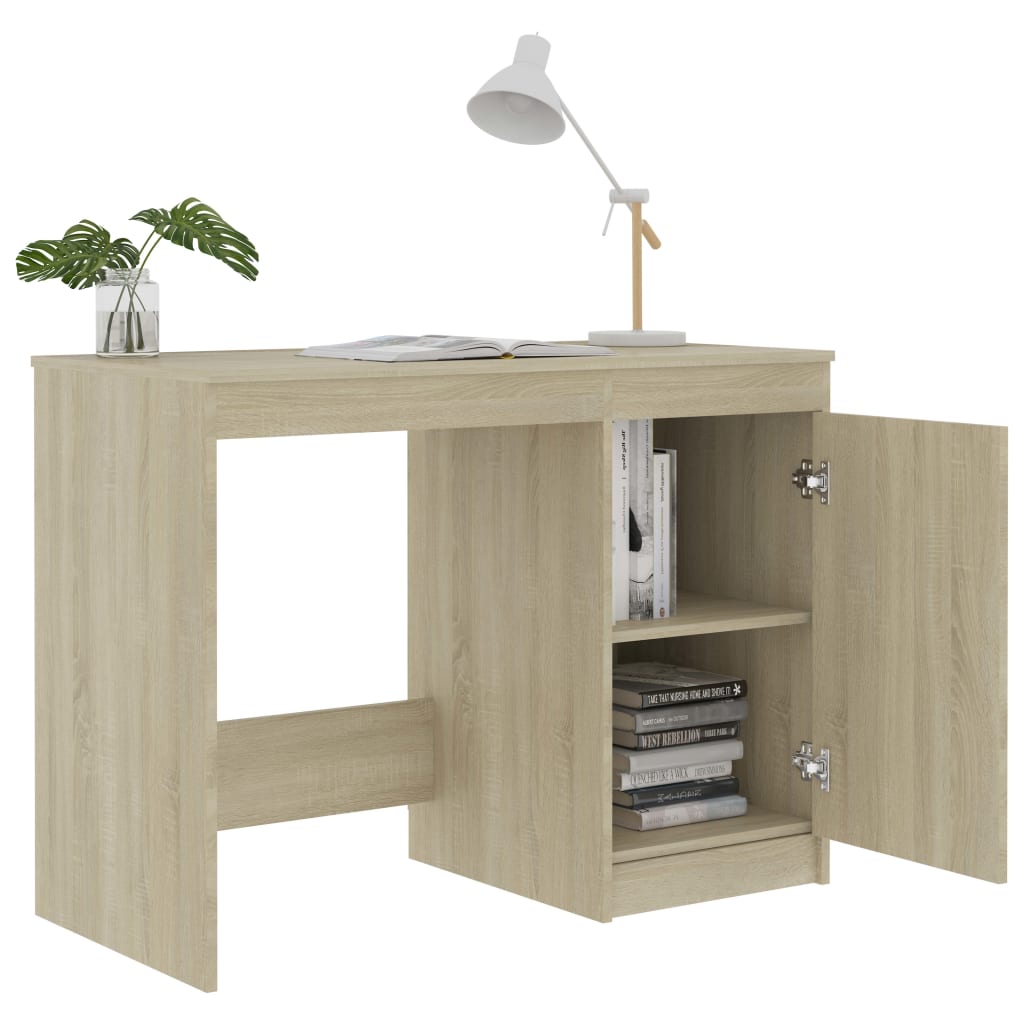 Scrivania Rovere Sonoma 100x50x76 cm in Legno Multistrato