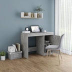 Scrivania Grigio Cemento 100x50x76 cm in Legno Multistrato