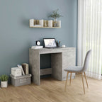 Scrivania Grigio Cemento 100x50x76 cm in Legno Multistrato