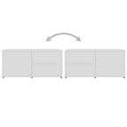 Mobile Porta TV Bianco 80x34x36 cm in Legno Multistrato