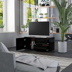 Mobile Porta TV Nero 80x34x36 cm in Legno Multistrato