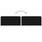Mobile Porta TV Nero 80x34x36 cm in Legno Multistrato