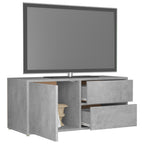 Mobile Porta TV Grigio Cemento 80x34x36 cm Legno Multistrato