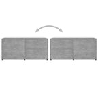 Mobile Porta TV Grigio Cemento 80x34x36 cm Legno Multistrato