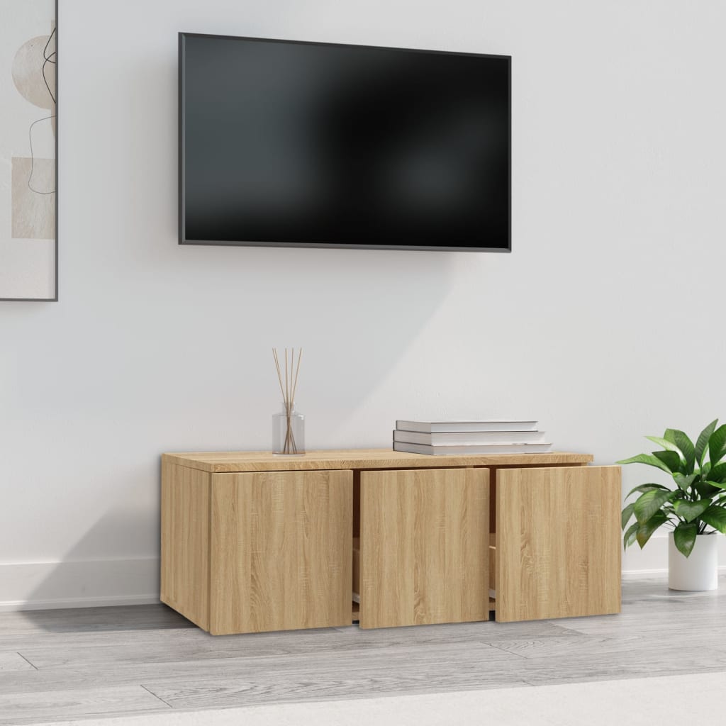 Mobile Porta TV Rovere Sonoma 80x34x30 cm Legno Multistrato