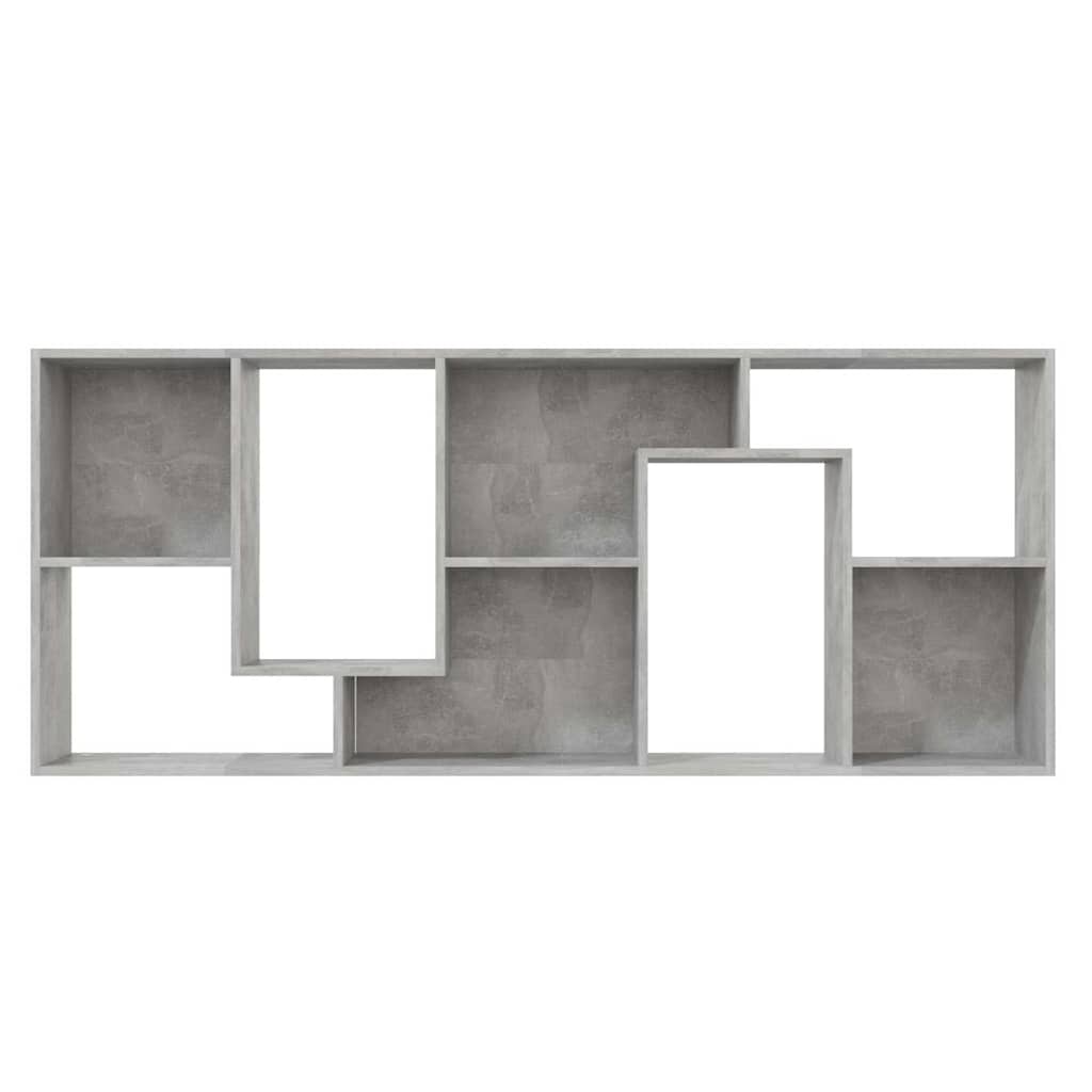 Libreria Grigio Cemento 67x24x161 cm in Legno Multistrato