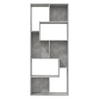 Libreria Grigio Cemento 67x24x161 cm in Legno Multistrato