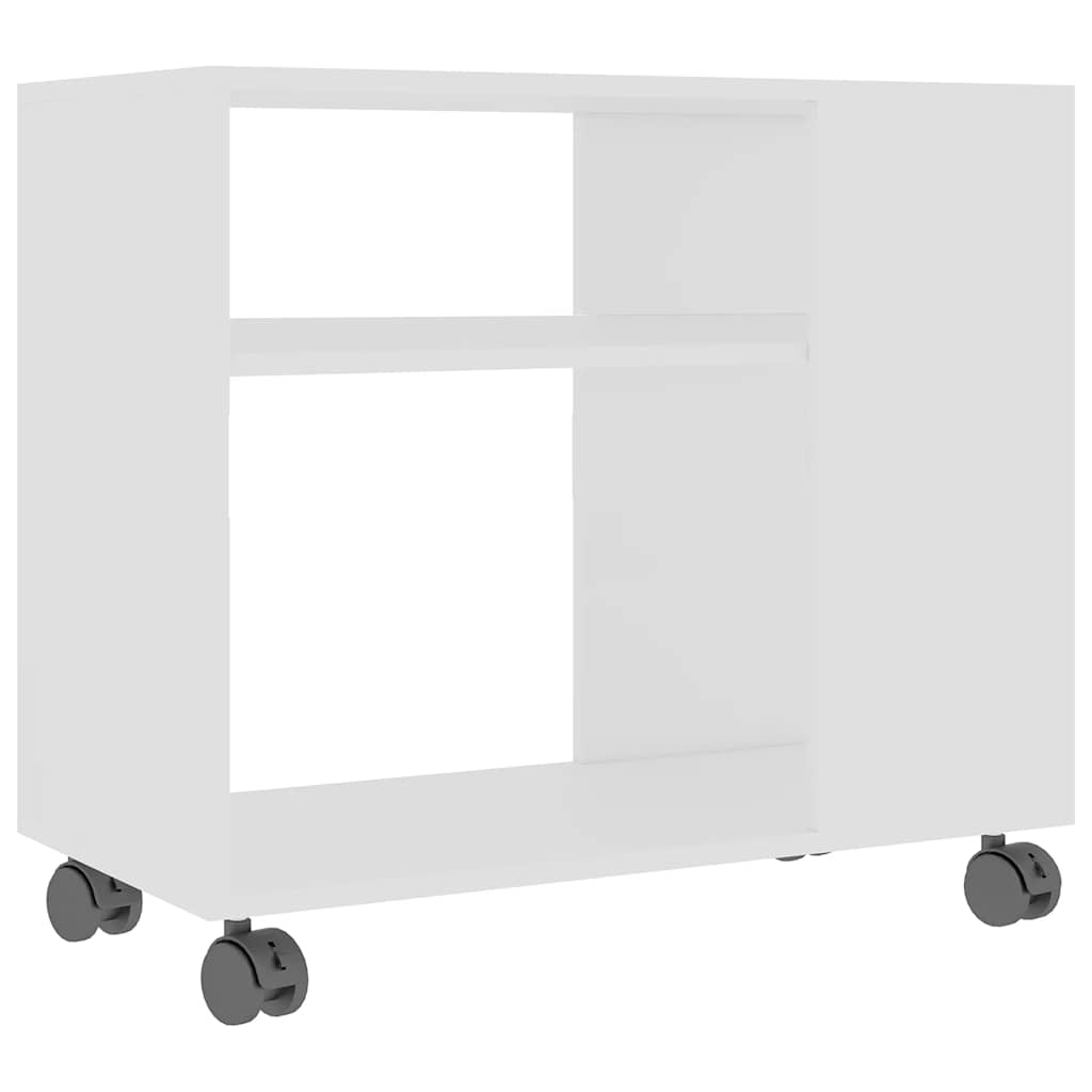 Tavolino da Salotto Bianco 70x35x55 cm in Legno Multistrato