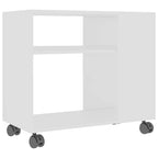 Tavolino da Salotto Bianco 70x35x55 cm in Legno Multistrato