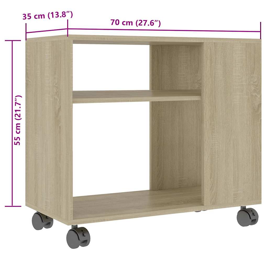 Tavolino da Salotto Rovere Sonoma 70x35x55 cm Legno Multistrato