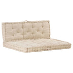 Cuscini per Pallet e Pavimento 2 pz in Cotone Beige