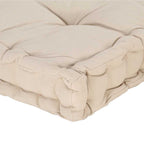 Cuscini per Pallet e Pavimento 2 pz in Cotone Beige