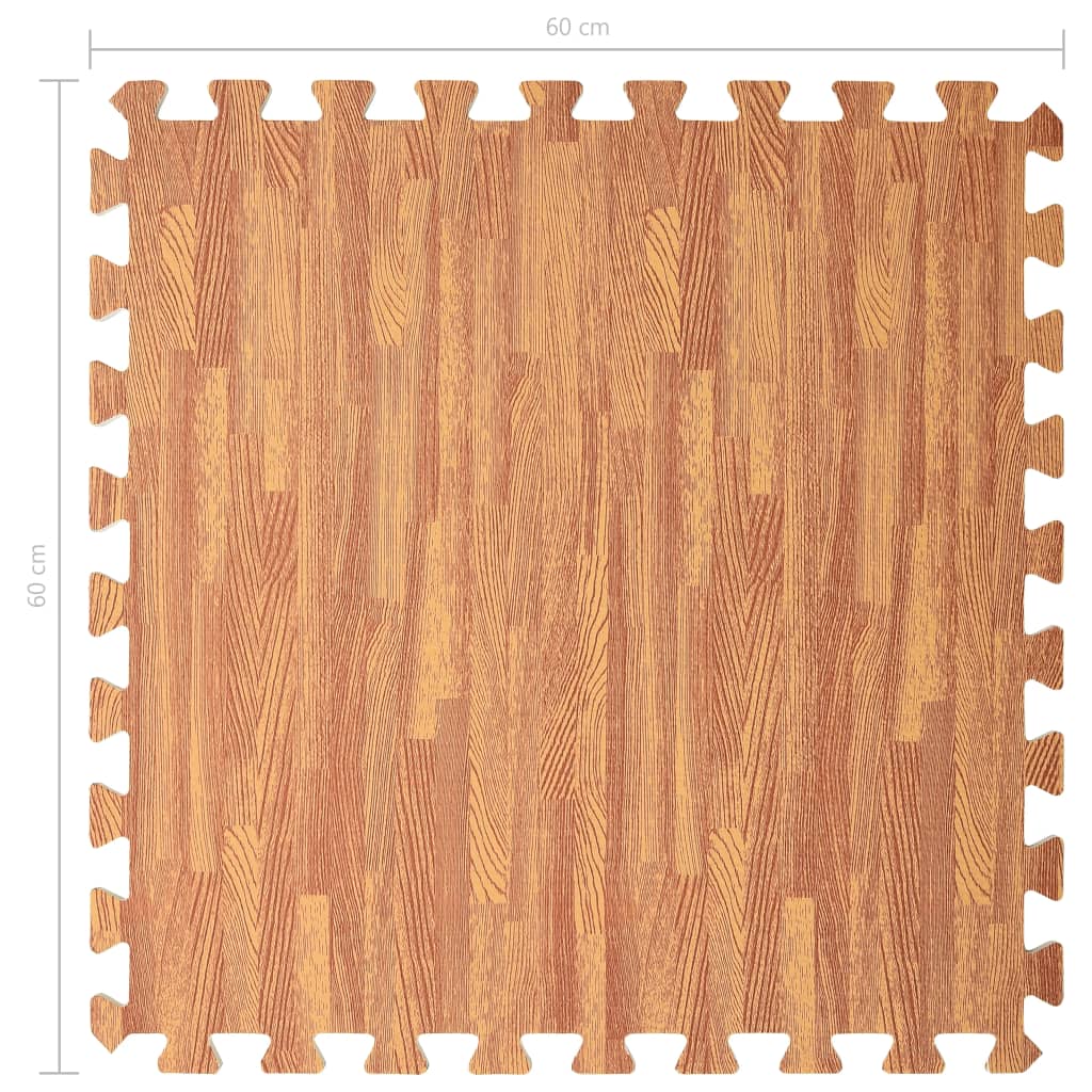 Tappetino a Incastro 6 pz Venature Legno 2,16 ㎡ Schiuma EVA