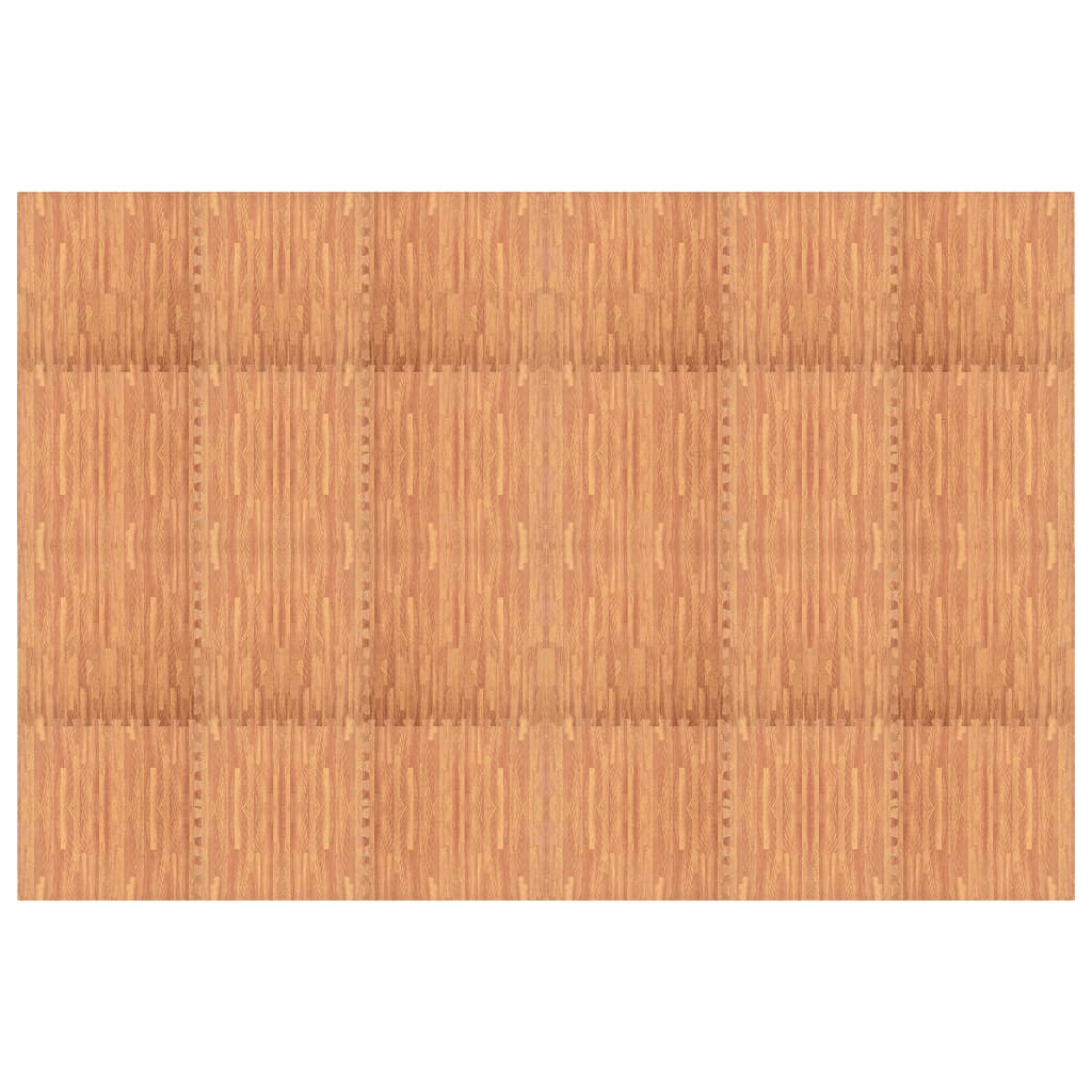 Tappetino a Incastro 24 pz Venature Legno 8,64 ㎡ Schiuma EVA