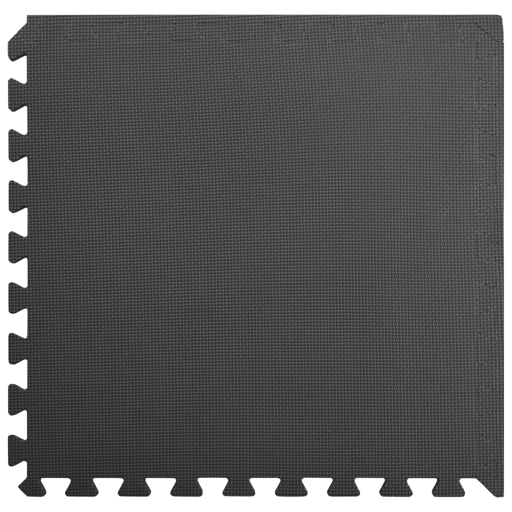 Tappetino a Incastro 6 pz 2,16 m² in Schiuma EVA Nera