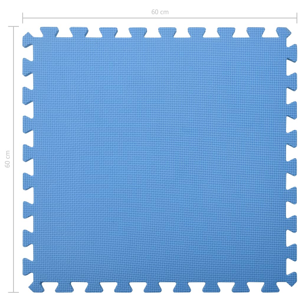 Tappetino a Incastro 6 pz 2,16 m² in Schiuma EVA Blu