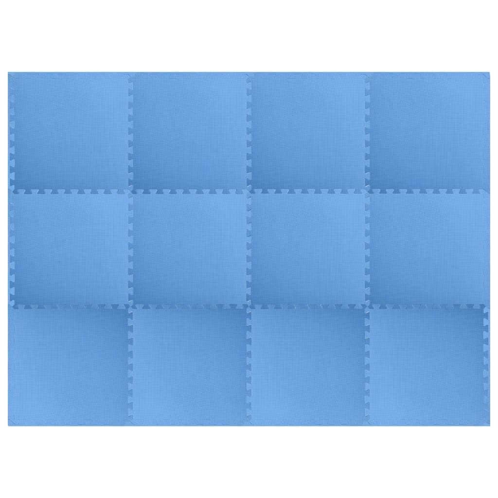 Tappetino a Incastro 12 pz 4,32 m² in Schiuma EVA Blu