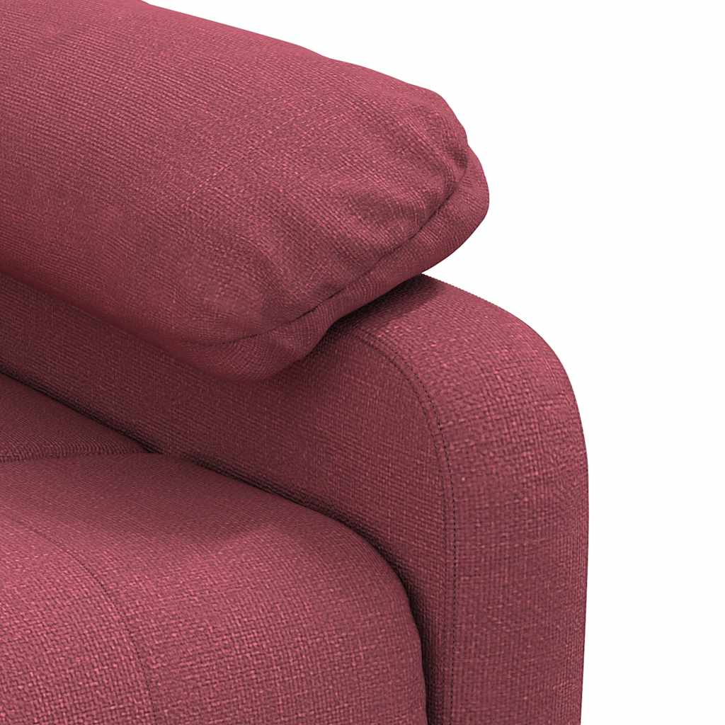 Poltrona Reclinabile in Tessuto Rosso Vino