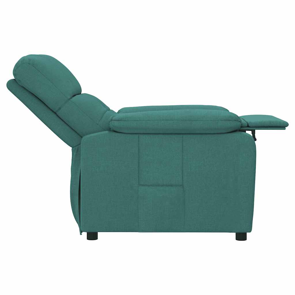 Poltrona Reclinabile in Tessuto Verde Scuro