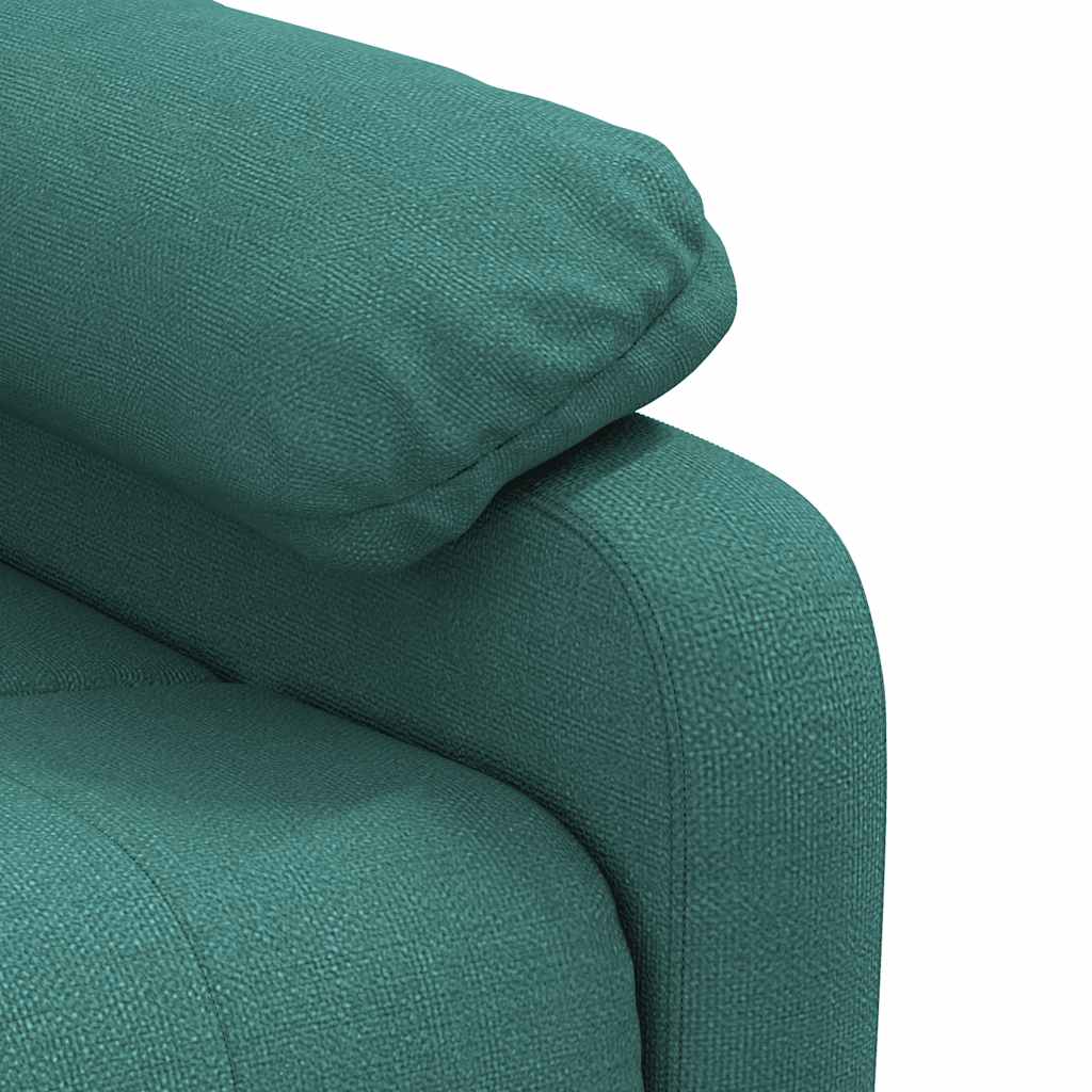Poltrona Reclinabile in Tessuto Verde Scuro