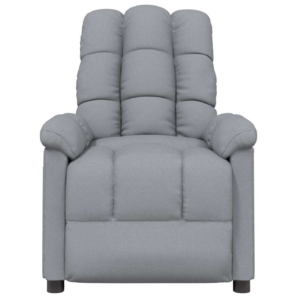 Poltrona Reclinabile in Tessuto Grigio Chiaro