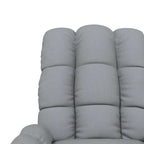 Poltrona Reclinabile in Tessuto Grigio Chiaro